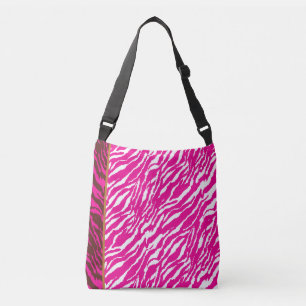 Bolsa Ajustável Um intrincado padrão floral em rosa e branco, arte