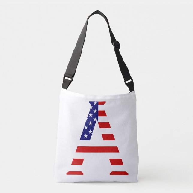 Bolsa Ajustável Um Monograma sobreposto ao cbcnt Flag EUA (Frente)