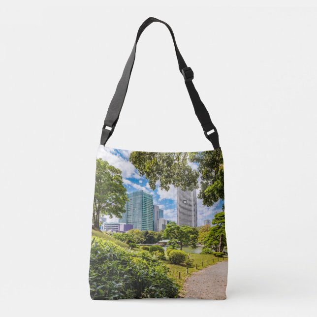 Bolsa Ajustável Uma caminhada pelos jardins de Hama Rikyu, Tóquio (Verso)