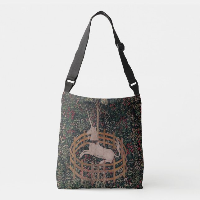 Bolsa Ajustável Unicorn Hunt Arte Medieval - Unicórn Repousa em Ga (Frente)