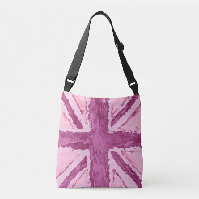 Bolsa Ajustável Union Jack Painted Art Plum UK (Frente)