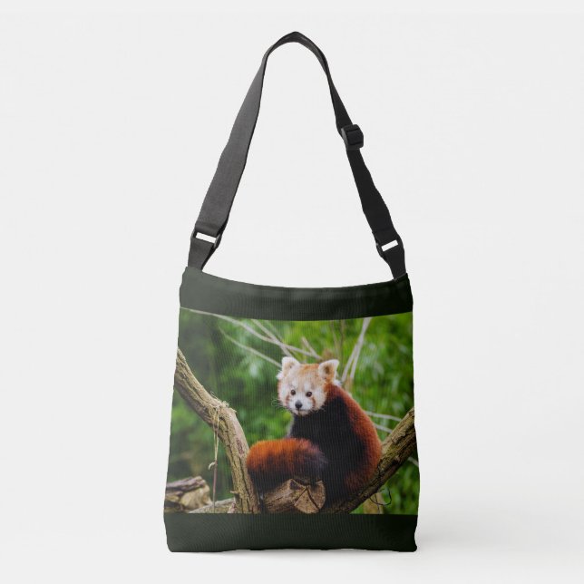 Bolsa Ajustável Urso de panda vermelha bonito (Frente)