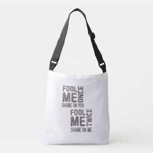 Bolsa Ajustável US Flag Black and White Vintage Retro