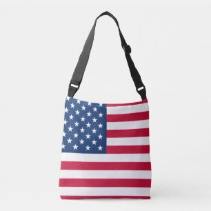 Bolsa Ajustável USA Flag Crossbody Bag - Patriótico