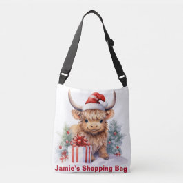 Bolsa Ajustável Vaca de Natal Personalizada em Highland, Vaca High
