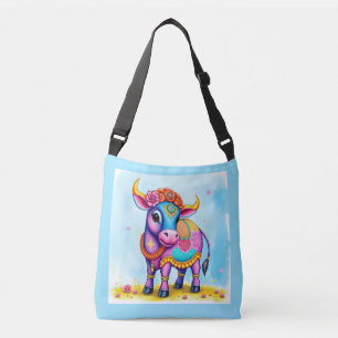 Bolsa Ajustável Vacas Sagradas Coloridas em Disfarces Festivos