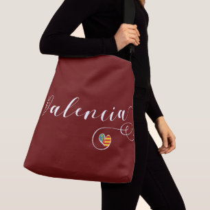 Bolsa Ajustável Valencian Flag Heart, Valencia, Espanha
