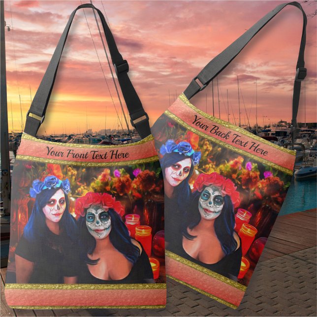 Bolsa Ajustável Vallarta Catrinas com Flores e Velas 1718 (Criador carregado)