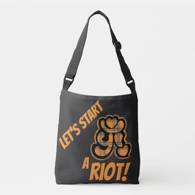 Bolsa Ajustável Vamos Iniciar uma declaração do Riot punk rock (Frente)