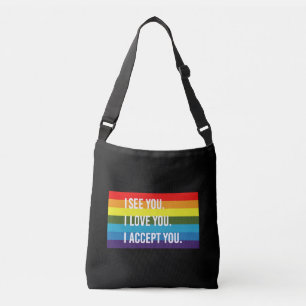 Bolsa Ajustável Vejo Que Te Amo Eu Aceito Sua Camisa Orgulho gay L