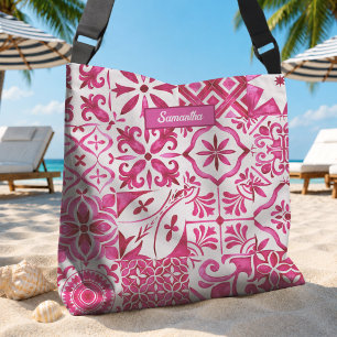 Bolsa Ajustável Verão majólica vermelho siciliano Mediterrâneo