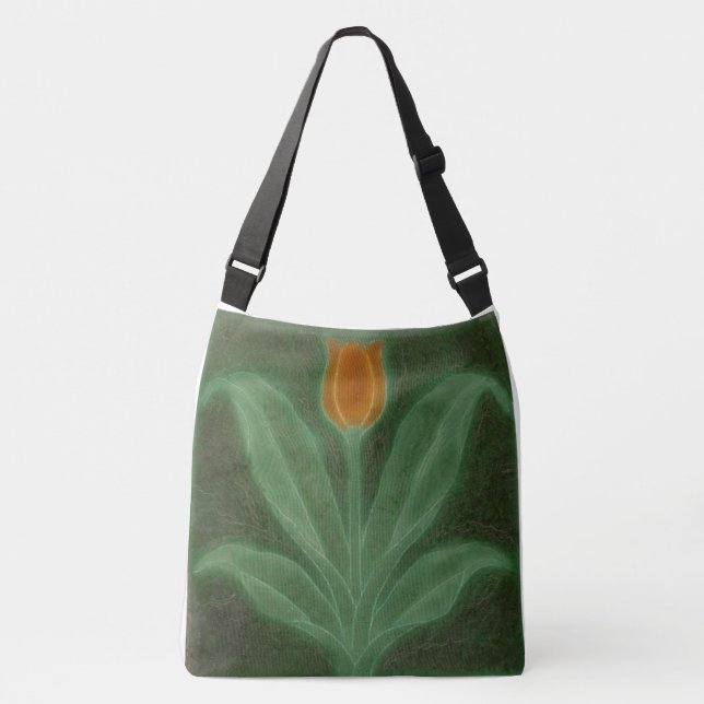 Bolsa Ajustável Verde com Tulipa Amarela (Frente)