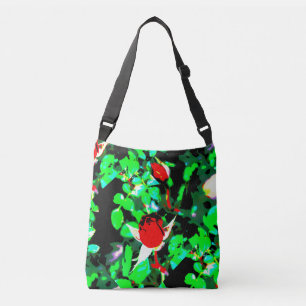 Bolsa Ajustável verde das rosas vermelhas