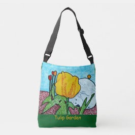 Bolsa Ajustável Verde Floresta de Jardim das Tulipas