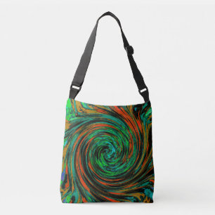Bolsa Ajustável Verde limão e Grelha de Abstrato Laranja