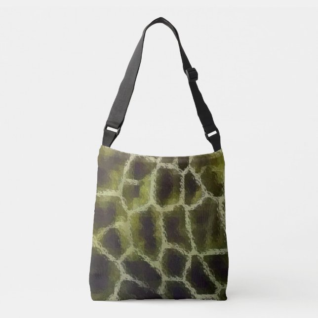 Bolsa Ajustável Verde-oliva de impressão animal (Frente)