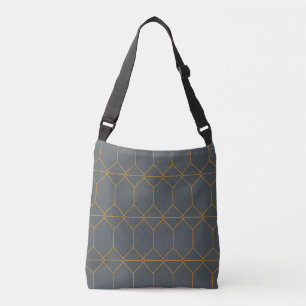 Bolsa Ajustável Verde, ouro, ilustração simples, retro, elegante