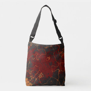 Bolsa Ajustável Vermelho, cinza e laranja Abstrato
