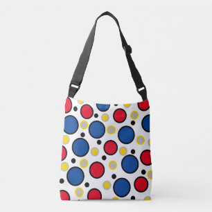 Bolsa Ajustável Vermelho dos Círculos Geométricos Modernos