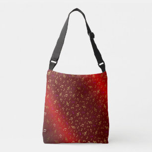Bolsa Ajustável vermelho,nota, musical, melodia, música, som, sina