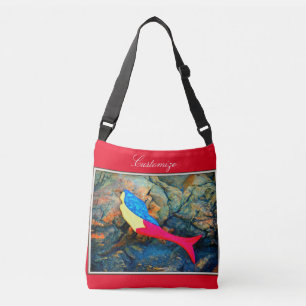 Bolsa Ajustável vermelho vermelho-atado nadador da sereia