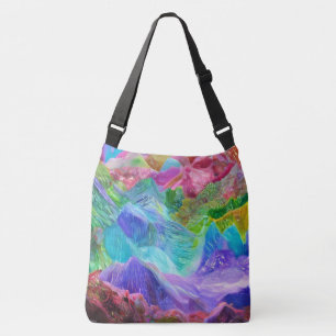 Bolsa Ajustável Vibrant Crystal Mountain Abstrato