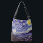 Bolsa Ajustável Vincent Van Gogh Starry Night Vintage Fine Art<br><div class="desc">Vincent van Gogh Starry Night Fine Art Painting Starry Night Starry Night é uma pintura do artista poste-impressionista holandês Vincent van Gogh. O céu azul à noite está cheio de nuvens, estrelas e uma lua crescente brilhante. A Noite Estrelada é a única noturna na série de visões da janela do...</div>