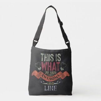 Bolsa Ajustável vintage Funny, 70 anos, dizendo citação