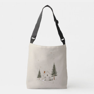 Bolsa Ajustável Vintage Inspirou a Floresta Cabina, Saco Cruzado.
