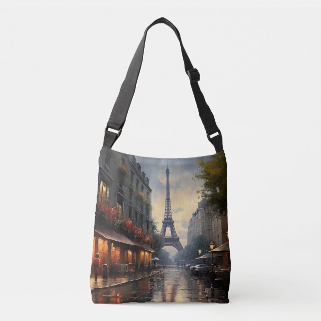 Bolsa Ajustável Vintage outono em Paris França (Frente)