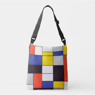 Bolsa Ajustável Vintage Piet Mondrian Crossbody Bag