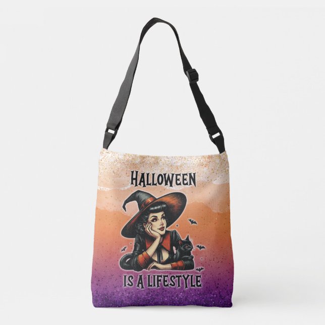 Bolsa Ajustável Vintage Pin-up Halloween Witches (Verso)