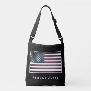 Bolsa Ajustável Vintage - saco de cruzeiros com bandeira americana