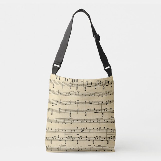 Bolsa Ajustável Vintage Sheet Music (Frente)