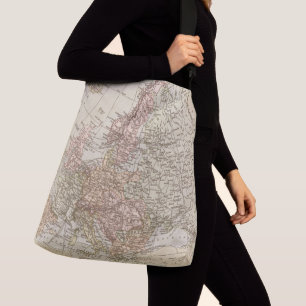 Bolsa Ajustável Vintage World Globe Mapeia Ilhas Britânicas e Euro