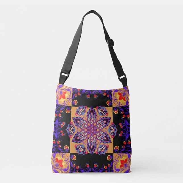 Bolsa Ajustável Violet Nature Roxo Floral (Frente)