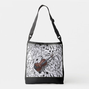 BOLSA AJUSTÁVEL VIOLINA EM NOTAS DE MÚSICA