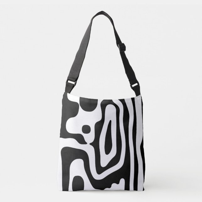 Bolsa Ajustável Vise Grip: Abstrato preto e branco (Frente)