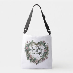 Bolsa Ajustável Viva Ligeiramente, Ame Profundamente O Saco Cruzad