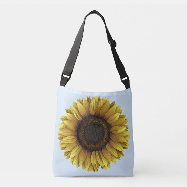 Bolsa Ajustável Vivid Sunflower Botanical Art Design (Frente)