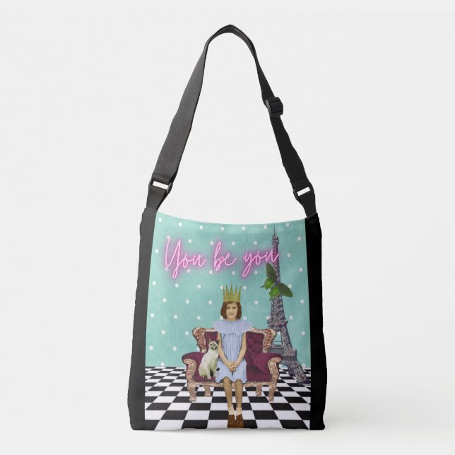 Bolsa Ajustável Você Está Empoderando Pop de Arte Menina (Frente)