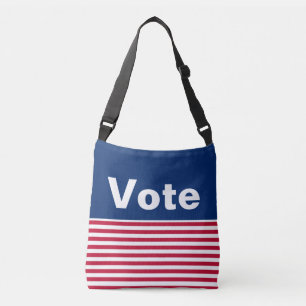 Bolsa Ajustável Voto Branco Vermelho e Patriótico Azul