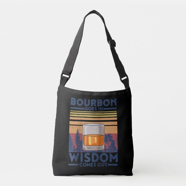 Bolsa Ajustável Whiskey Bourbon sai na sabedoria (Frente)