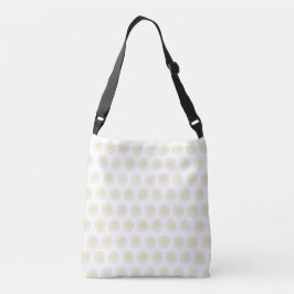 Bolsa Ajustável White | Golden Zinnia Flower Medallions