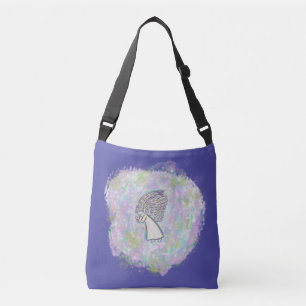 Bolsa Ajustável White Guardian Angel Purpose Art Cross Body Bag