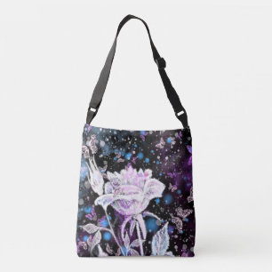 Bolsa Ajustável White Rose Crossbody Bag