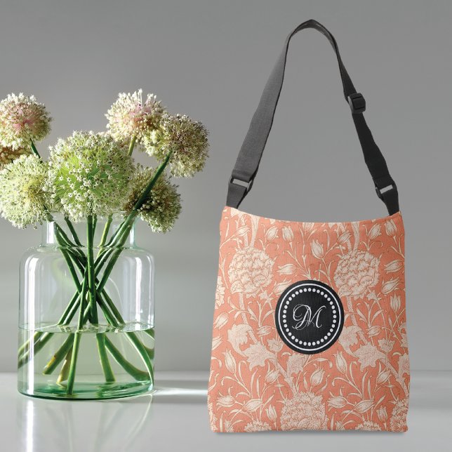 Bolsa Ajustável Wild Tulips William Morris Pattern Peach (Criador carregado)