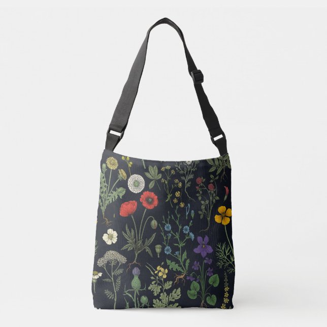 Bolsa Ajustável Wildflowers collage (Frente)