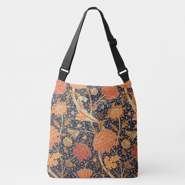 Bolsa Ajustável William Morris Cray Floral Art Nouveau Pattern (Frente)