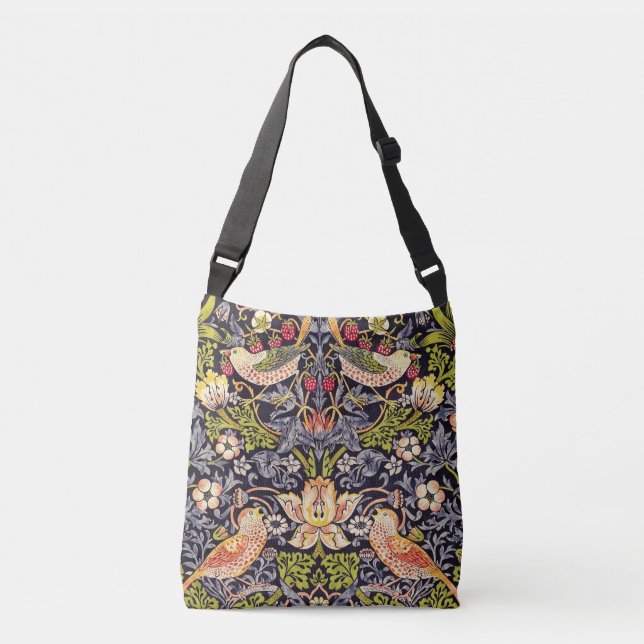 Bolsa Ajustável William Morris Strawberry Thef Floral Art Nouveau (Frente)